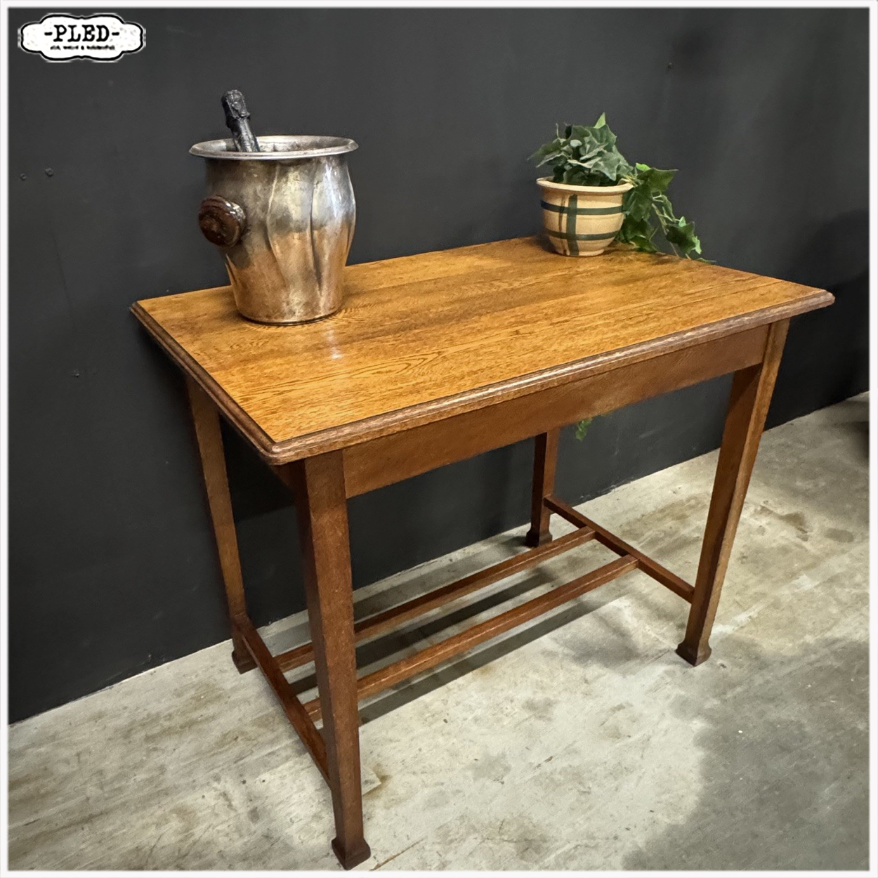 Eikenhouten tafeltje / schrijftafel - Afbeelding 8