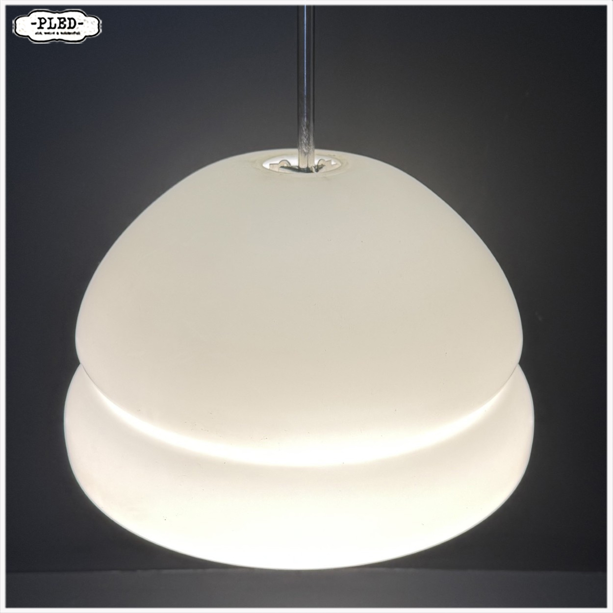 Vintage opaline pendellamp - Afbeelding 6