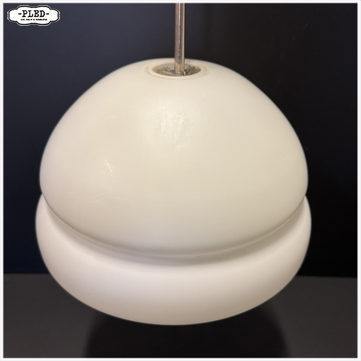 Vintage opaline pendellamp - Afbeelding 7