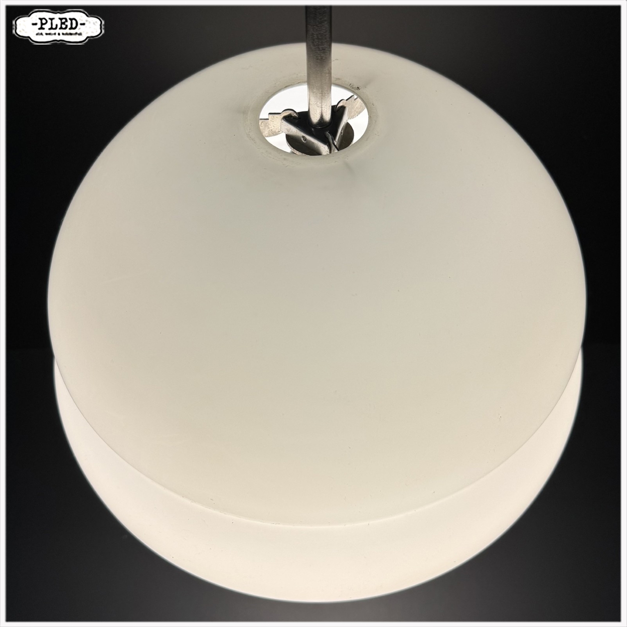 Vintage opaline pendellamp - Afbeelding 9