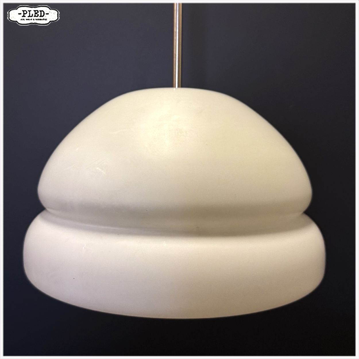 Vintage opaline pendellamp - Afbeelding 5