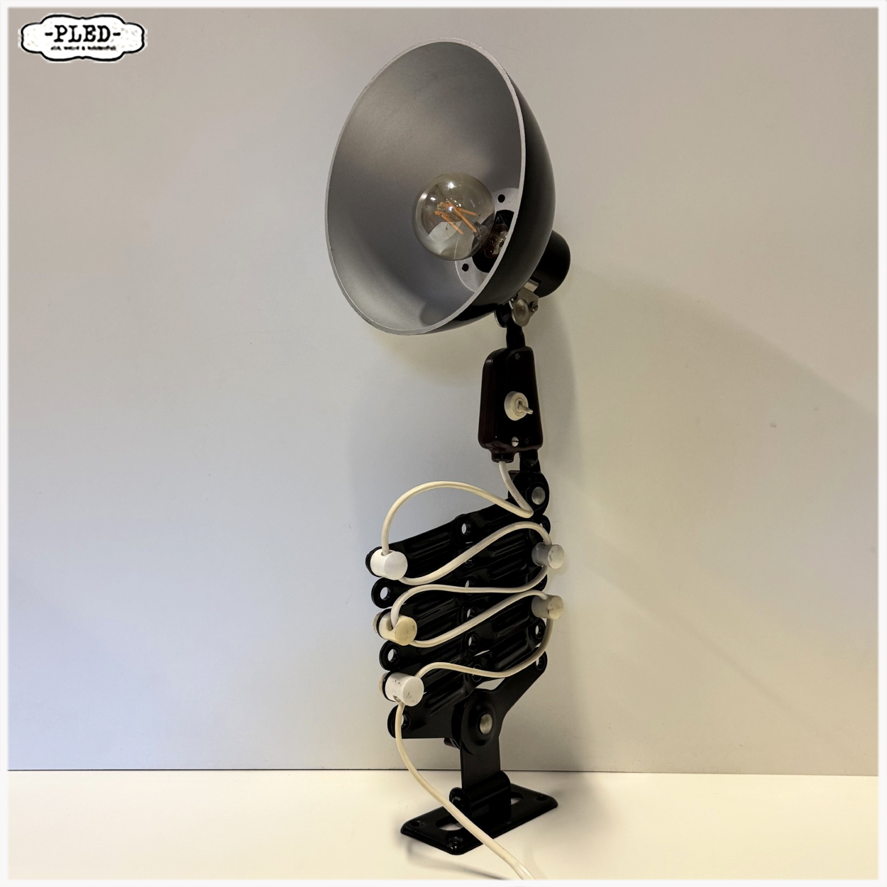 Industriele schaarlamp, Reif Dresden, DDR - Afbeelding 5