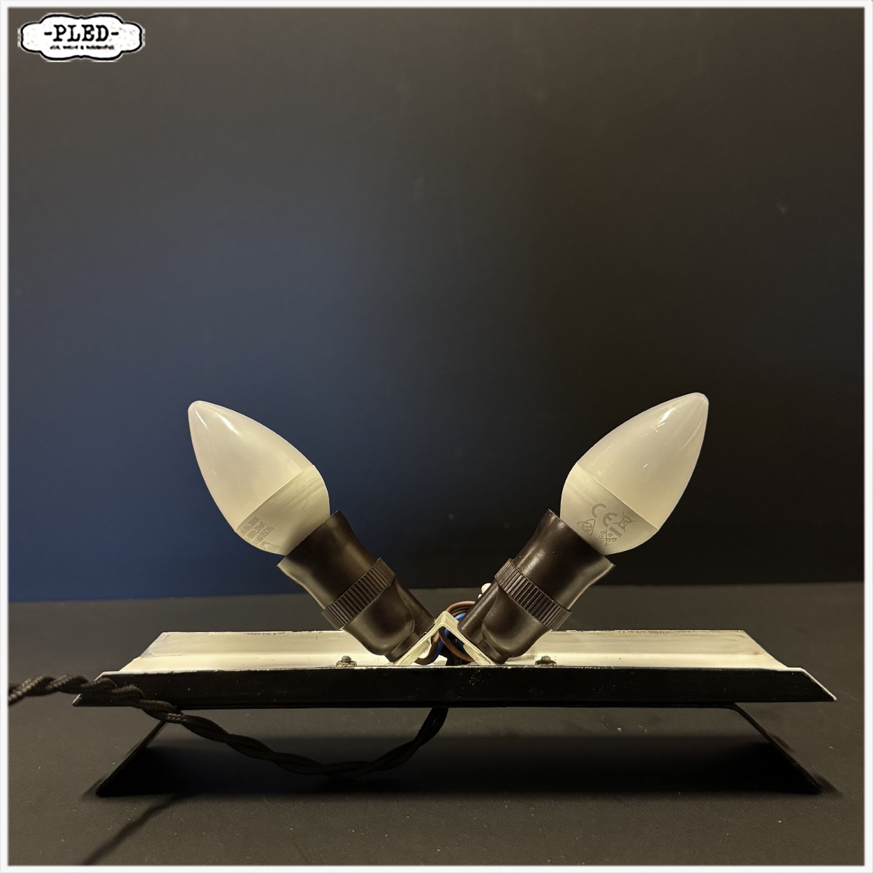 Lux Ferova vintage glazen tafellamp - Afbeelding 13