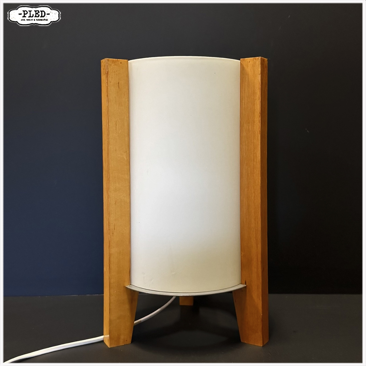 Japanse stijl tafellamp met glazen kap, IKEA, 1990s - Afbeelding 7