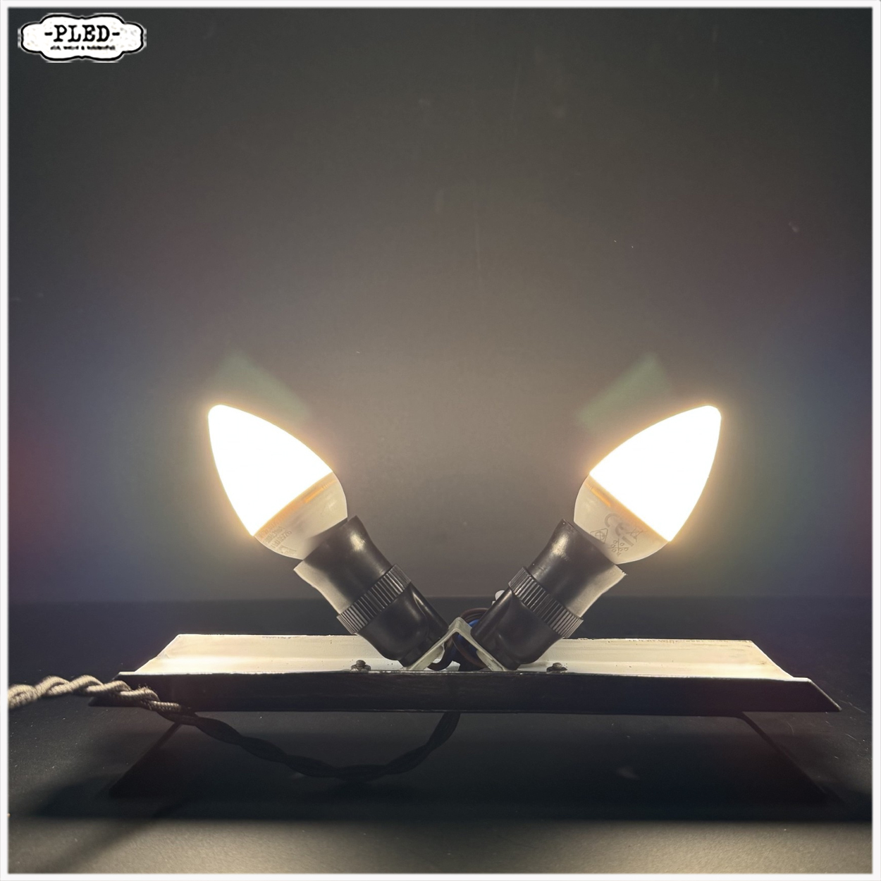 Lux Ferova vintage glazen tafellamp - Afbeelding 14