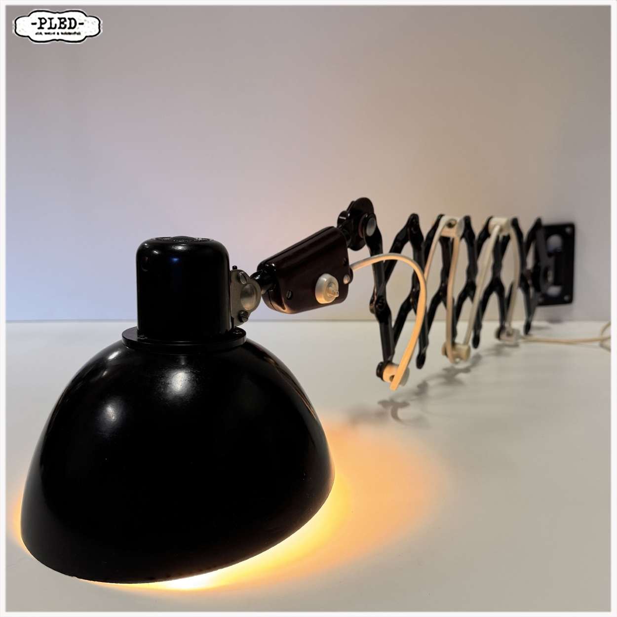 Industriele schaarlamp, Reif Dresden, DDR - Afbeelding 8