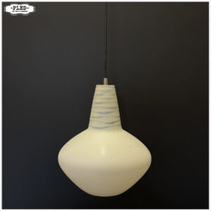 Vintage, matglazen opaline hanglamp