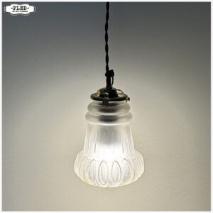 Oud, glazen, art deco hang lampje