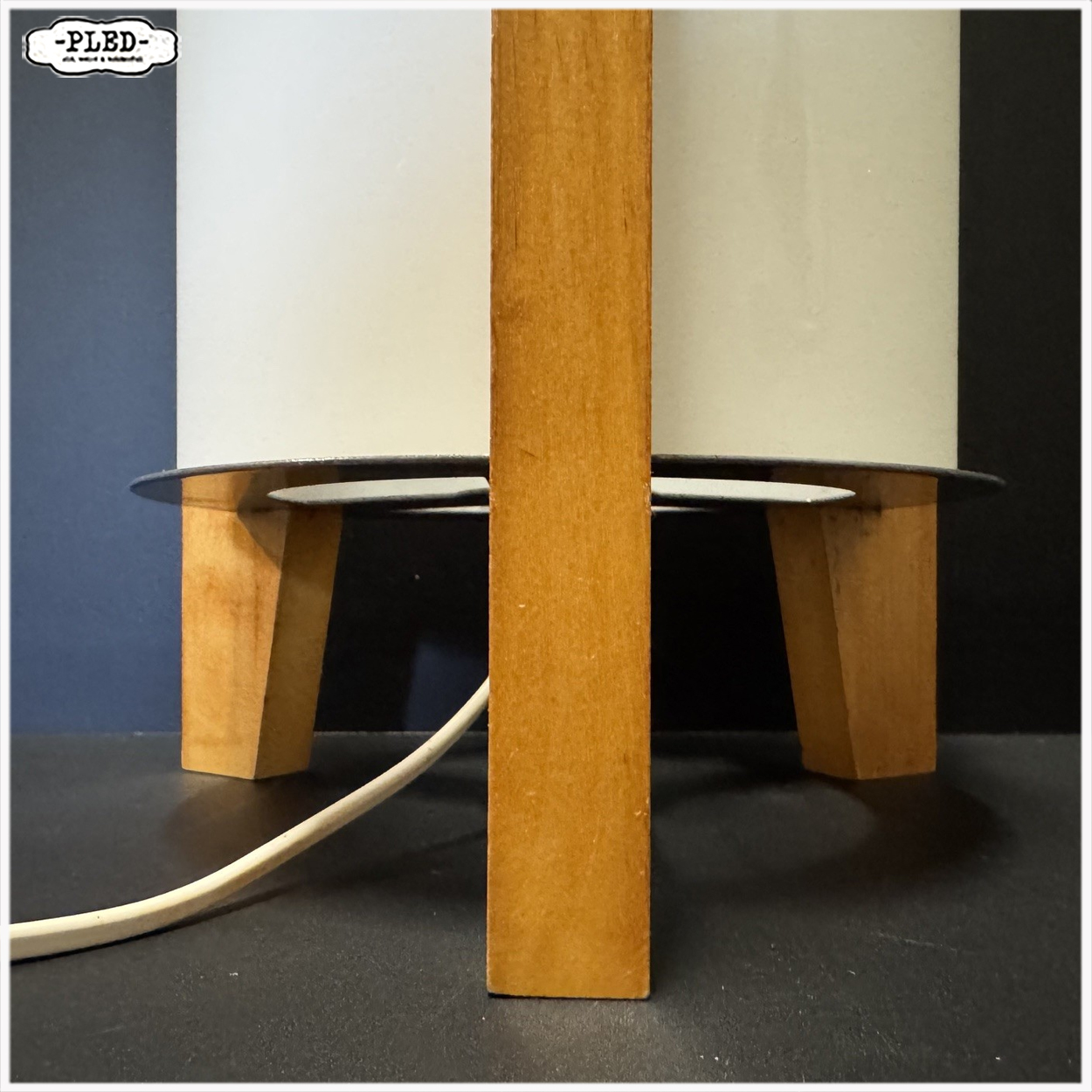 Japanse stijl tafellamp met glazen kap, IKEA, 1990s - Afbeelding 9