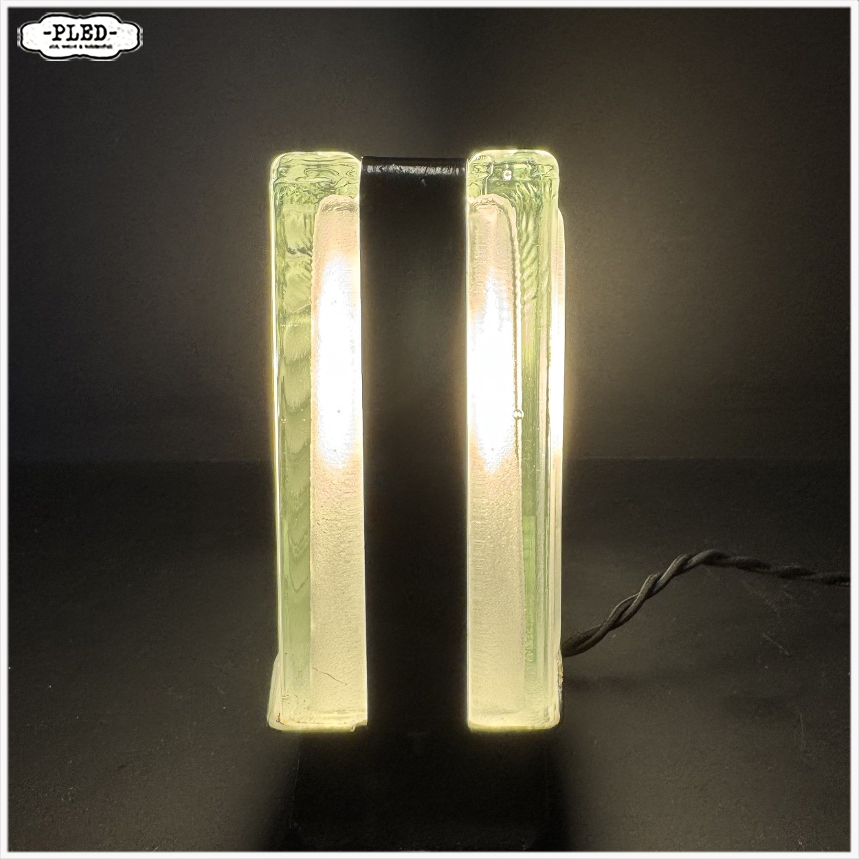 Lux Ferova vintage glazen tafellamp - Afbeelding 11