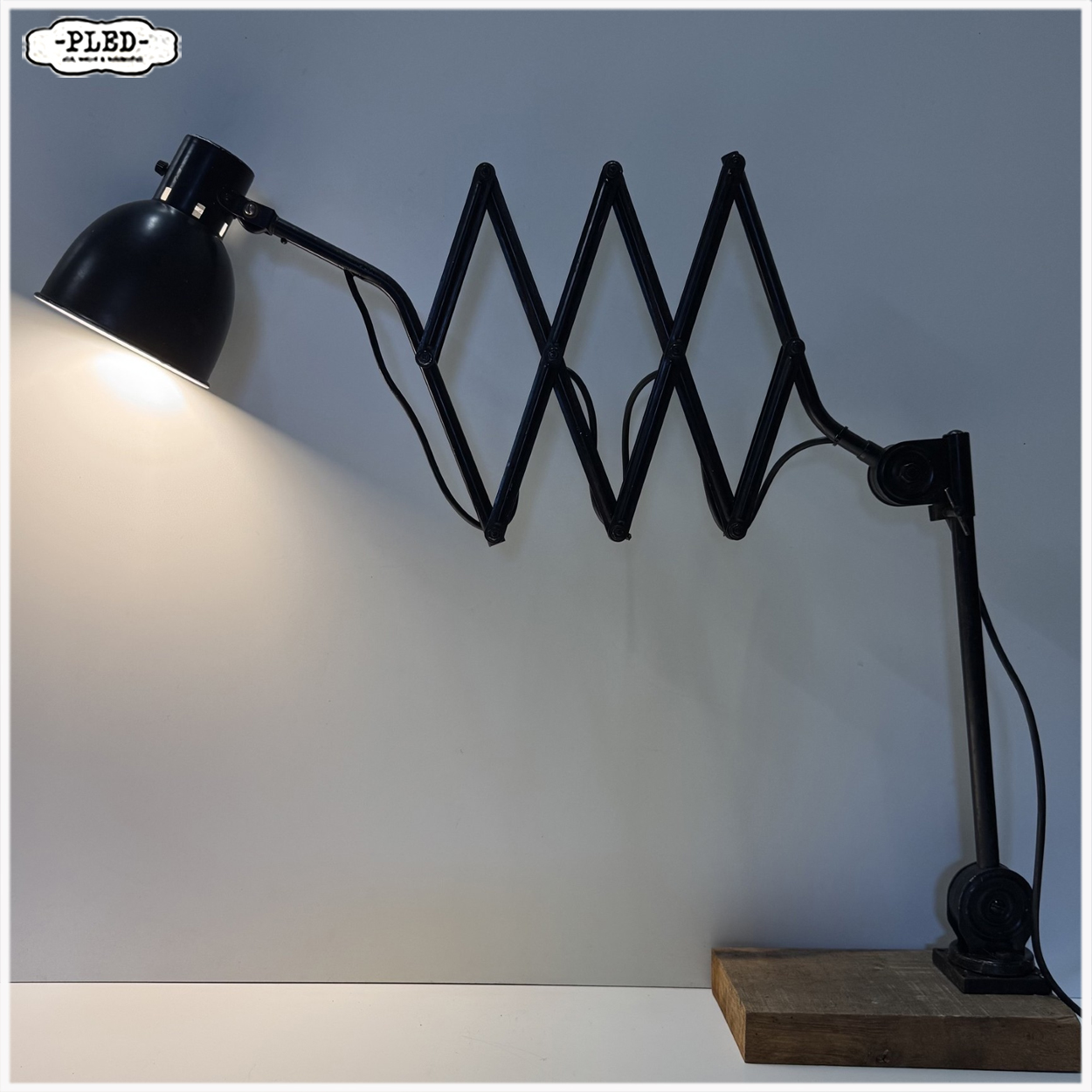 Grote industriële schaarlamp van Hala - Afbeelding 2