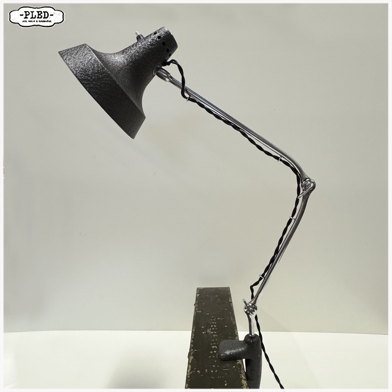 Vintage twee armige klemlamp, Duitsland, jaren 70