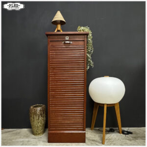 Vintage roldeurkastje, 120 cm hoog