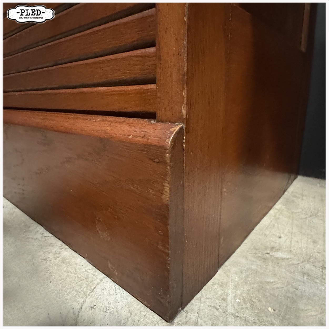 Vintage roldeurkastje, 120 cm hoog - Afbeelding 11
