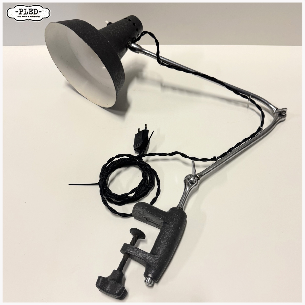 Vintage twee armige klemlamp, Duitsland, jaren 70 - Afbeelding 19