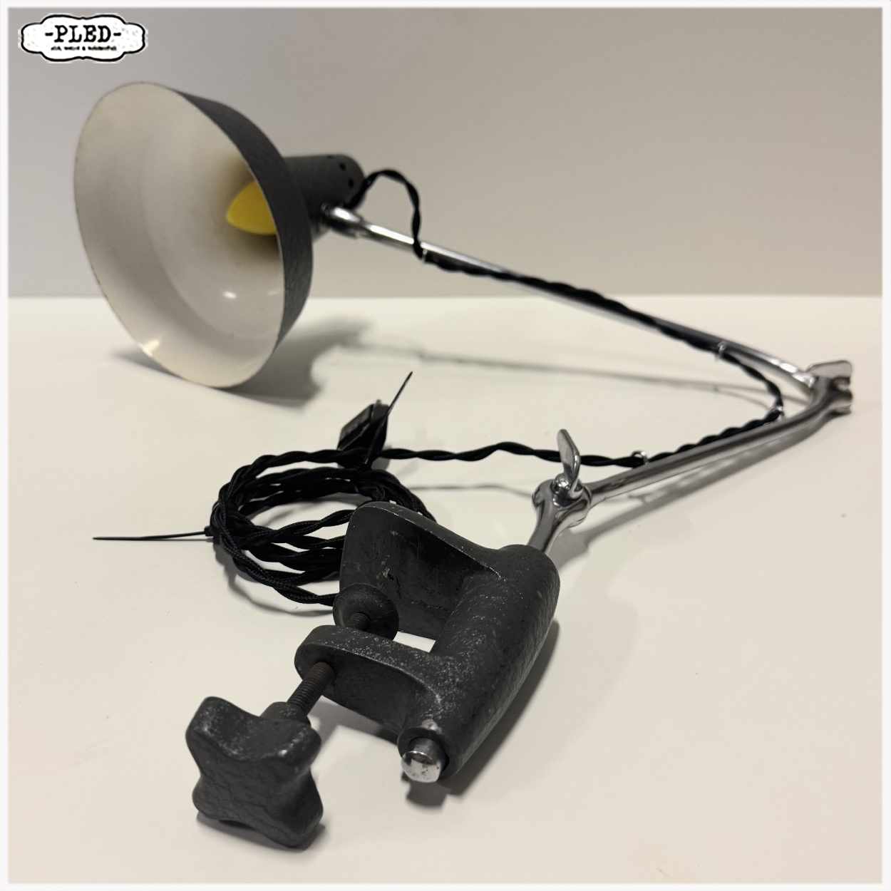 Vintage twee armige klemlamp, Duitsland, jaren 70 - Afbeelding 20