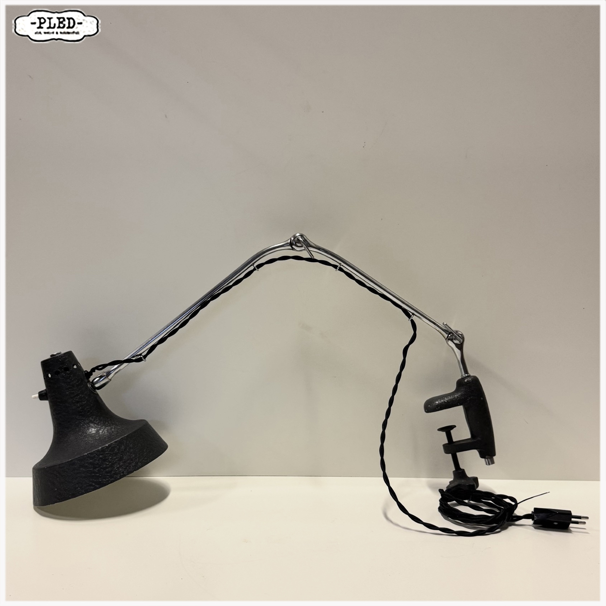Vintage twee armige klemlamp, Duitsland, jaren 70 - Afbeelding 18