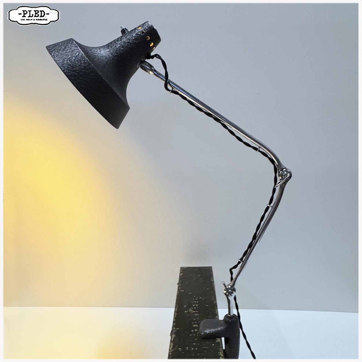 Vintage twee armige klemlamp, Duitsland, jaren 70 - Afbeelding 2