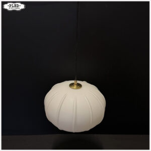 Pompoen vormige opaline hanglamp, Tsjechoslowakije, jaren 60