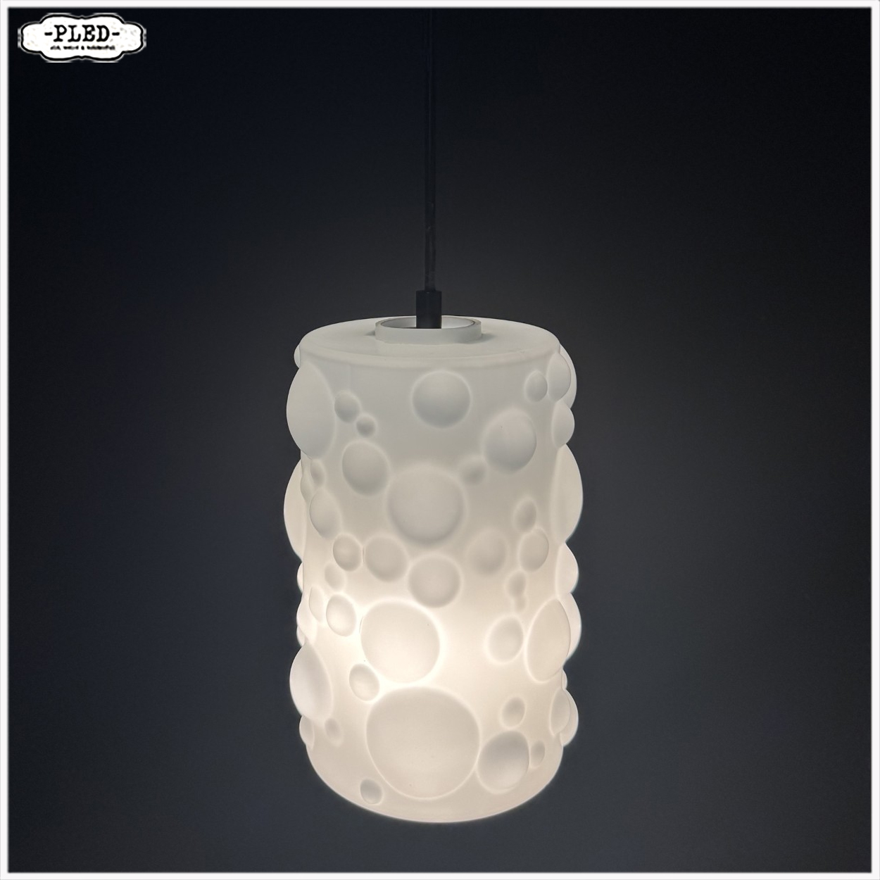 Opaline space age hanglamp, jaren 60 - Afbeelding 3