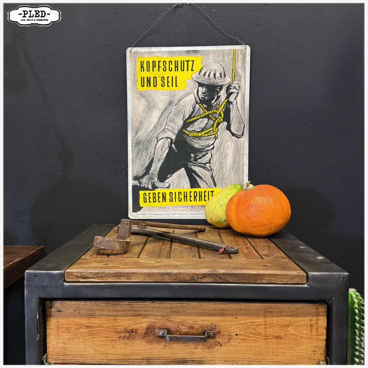 Oude industriële werkplaatskast / ladekast - Afbeelding 4