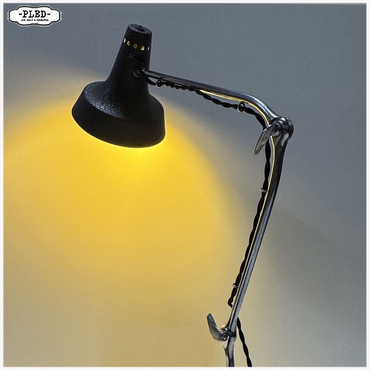 Vintage twee armige klemlamp, Duitsland, jaren 70 - Afbeelding 4