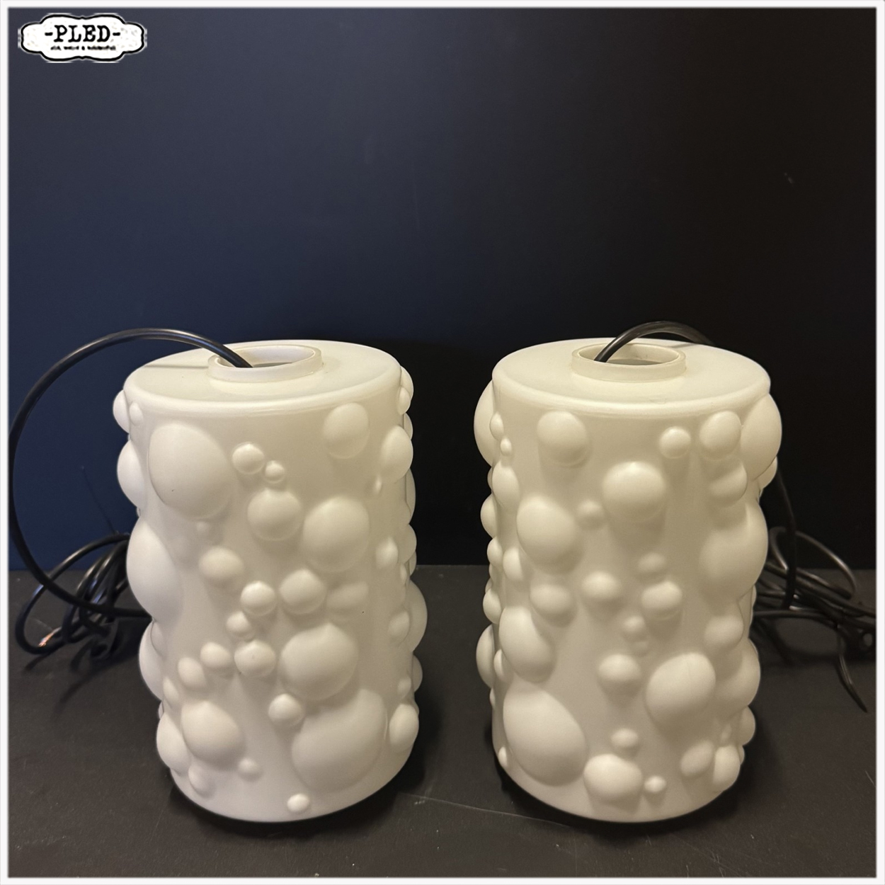 Opaline space age hanglamp, jaren 60 - Afbeelding 8