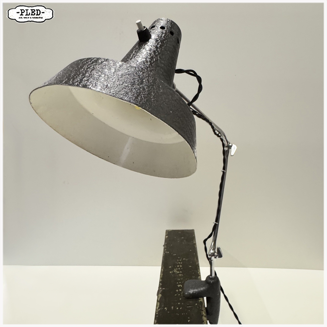 Vintage twee armige klemlamp, Duitsland, jaren 70 - Afbeelding 9