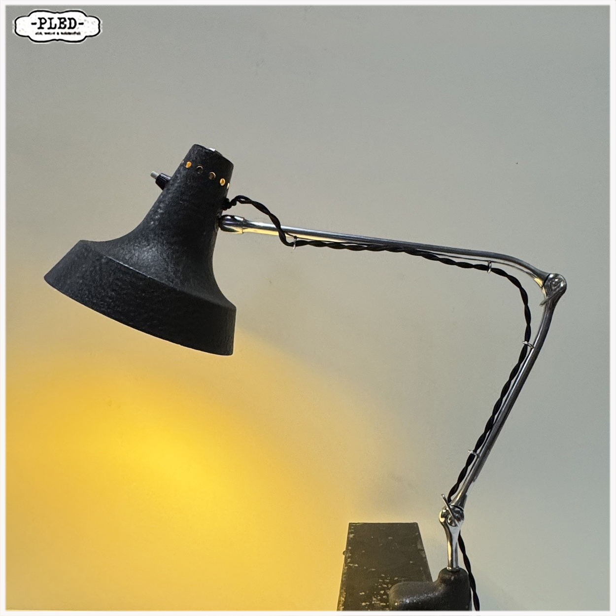 Vintage twee armige klemlamp, Duitsland, jaren 70 - Afbeelding 6