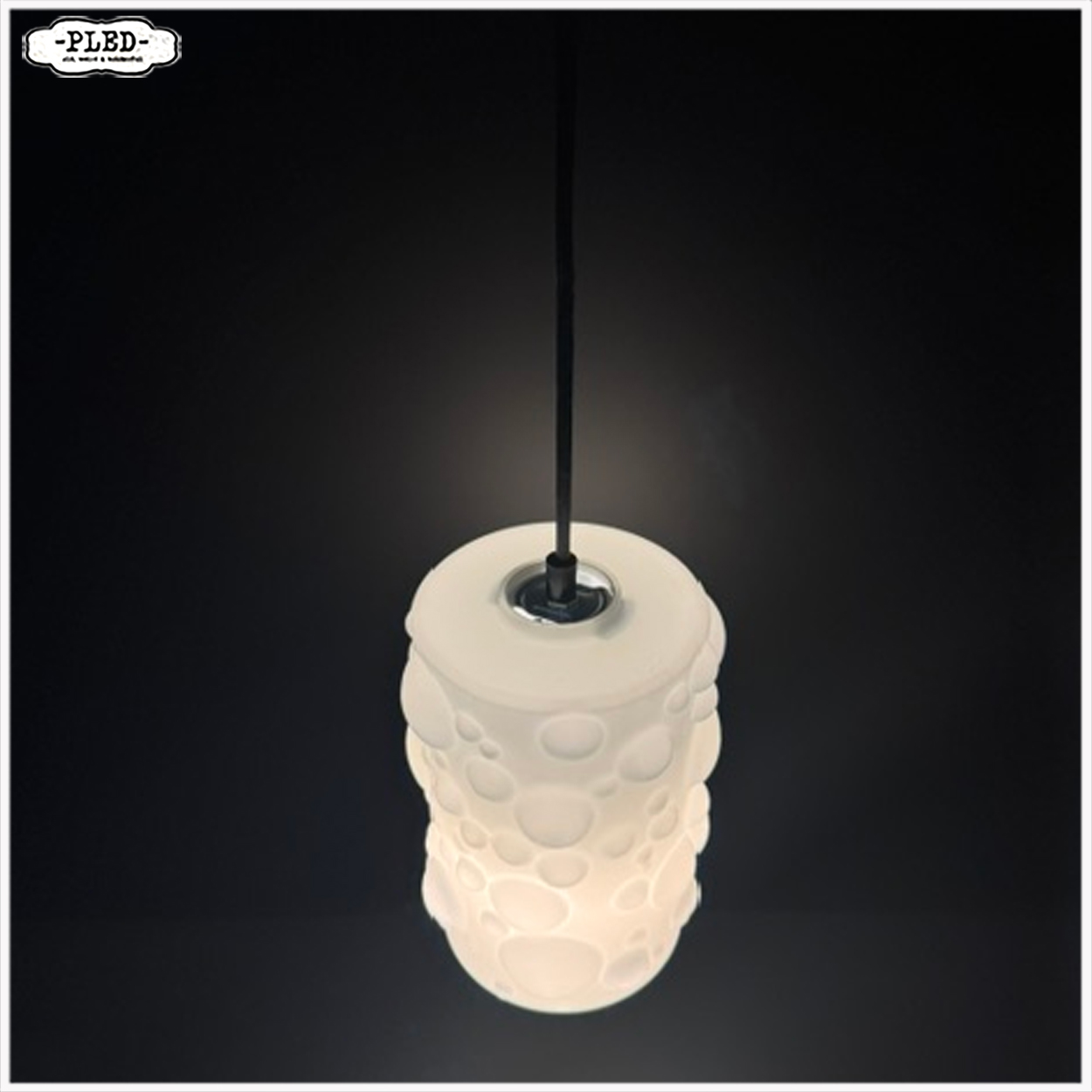 Opaline space age hanglamp, jaren 60 - Afbeelding 5
